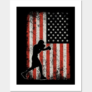 USA Flag Boxing Posters and Art